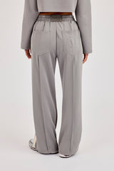 Taping Wide Leg Track Pant - Grey