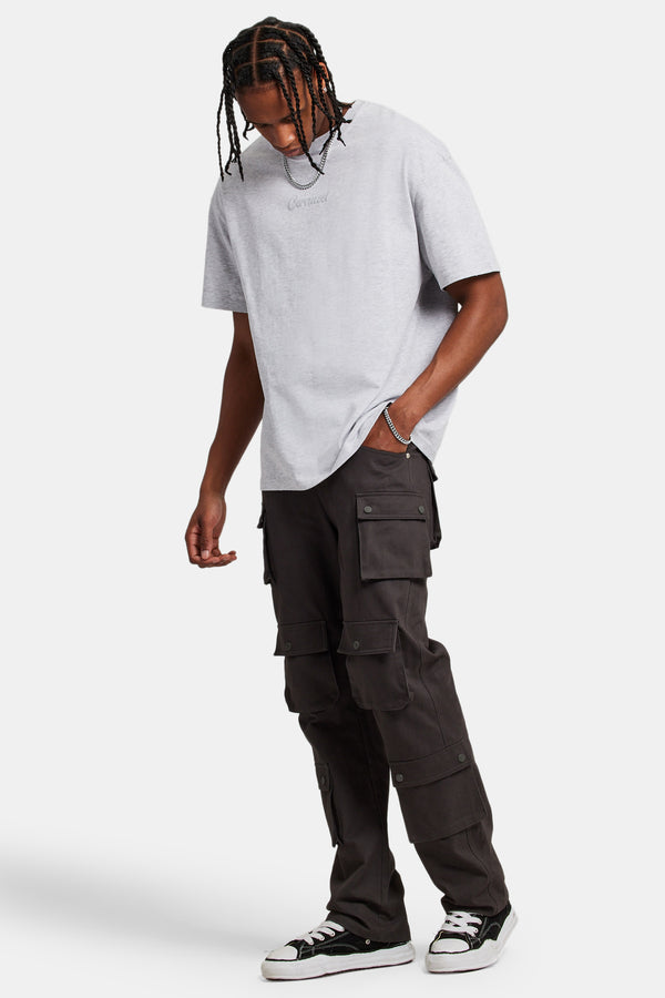 Relaxed Twill Cargo Trouser - Charcoal