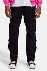 Relaxed Twill Cargo Trouser - Black