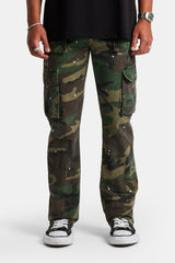 Stacked Leg Camo Cargo Trouser  - Camo