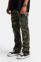 Stacked Leg Camo Cargo Trouser  - Camo