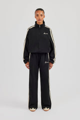Nylon Taping Track Jacket & Bottoms - Black