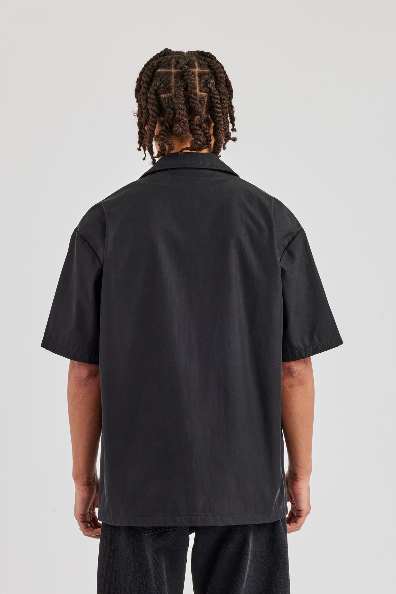 Nylon Cargo Shirt - Black