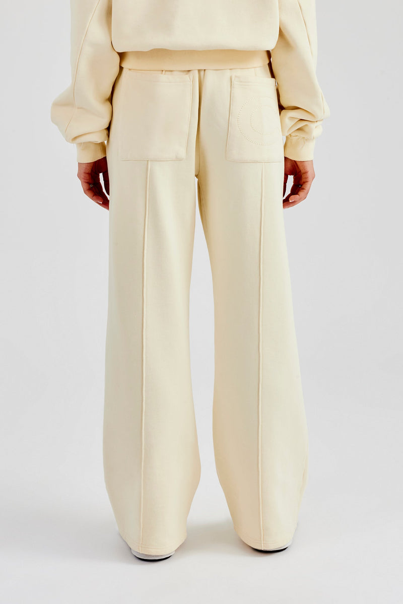 Washed Wide Leg Jogger - Butter Yellow