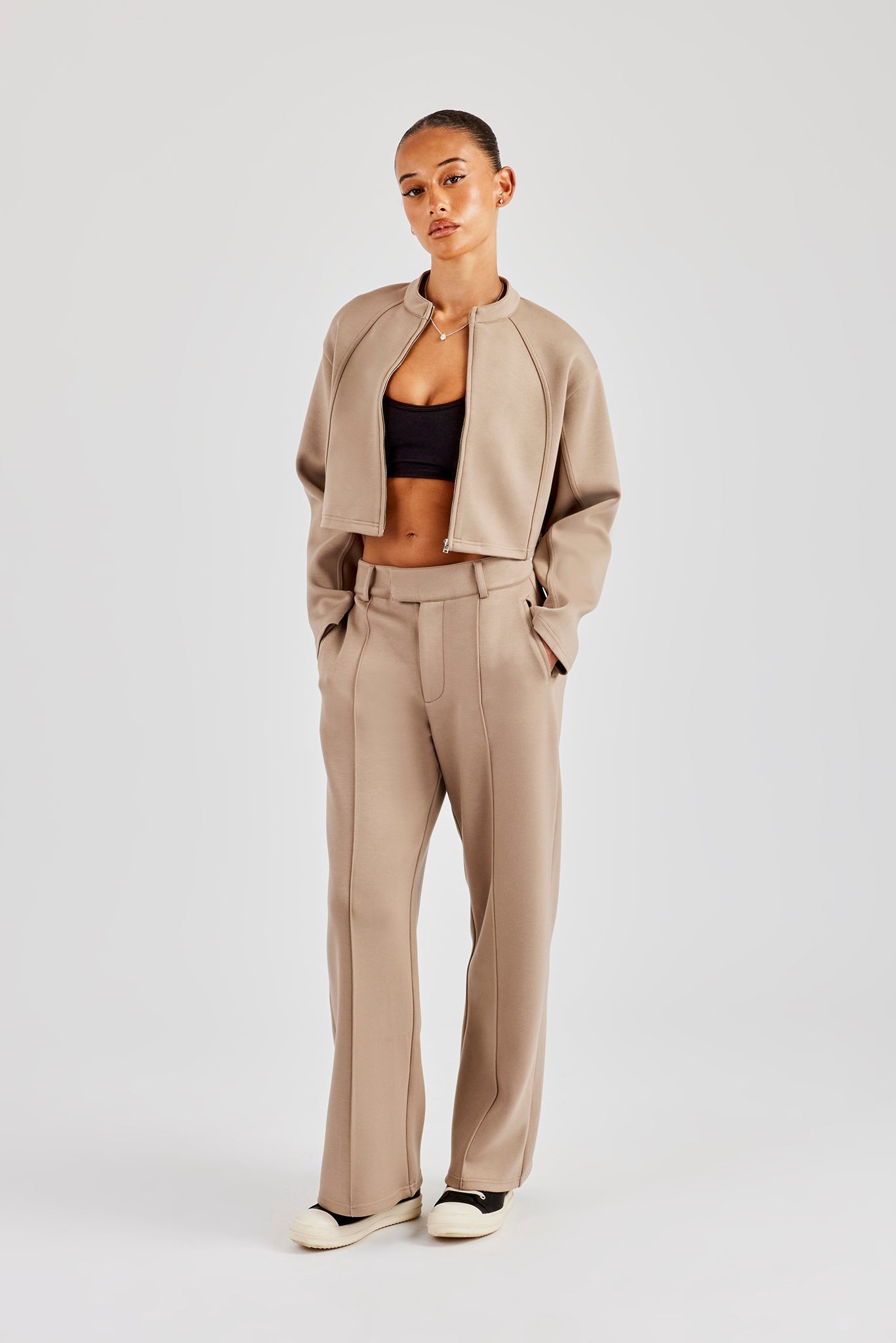 Scuba Tailored Trouser - Taupe