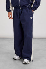 Oversized Nylon Panelled Jogger - Navy
