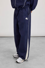 Oversized Nylon Panelled Jogger - Navy