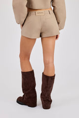 Twill Micro Short - Taupe