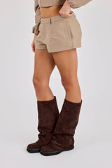Twill Micro Short - Taupe
