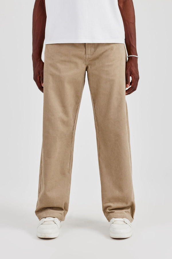 Cord Baggy Fit Trouser - Taupe