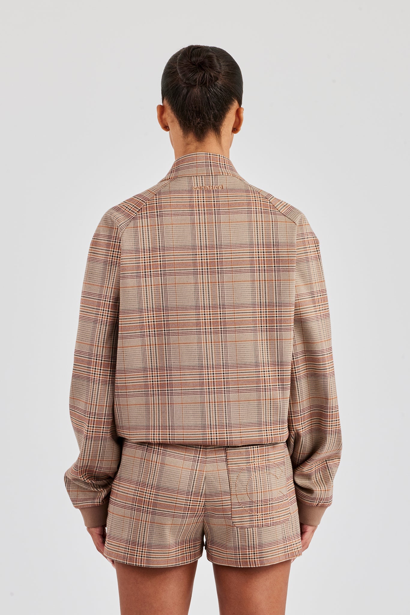 ジャケット・アウター CHECK EMBROIDERY NO COLLAR JACKET Buy Joe Browns Black Classic Leather 100% Cotton Jacket with