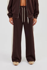 Single Taping Drawcord Track Pant - Chocolate