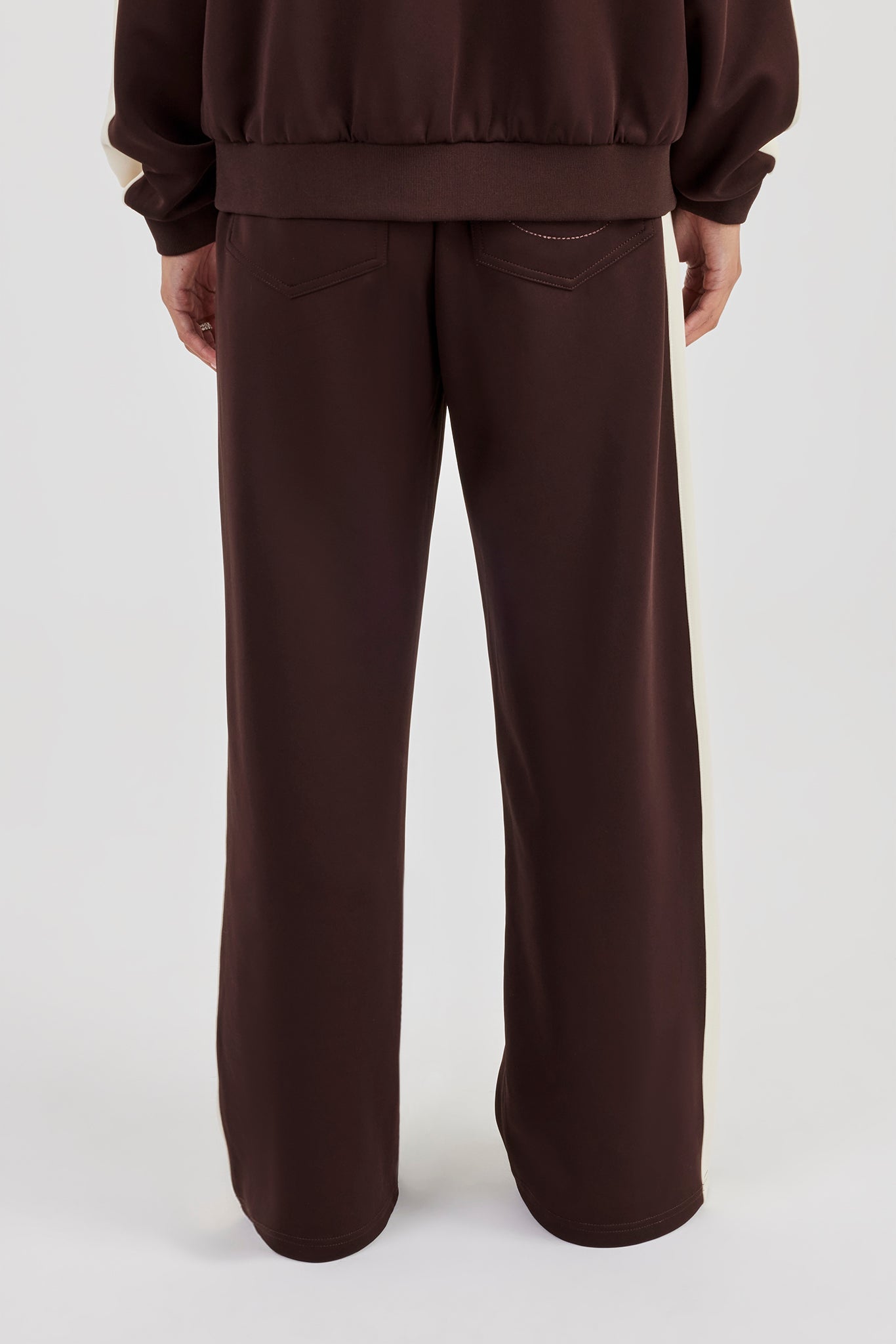 Single Taping Drawcord Track Pant - Chocolate