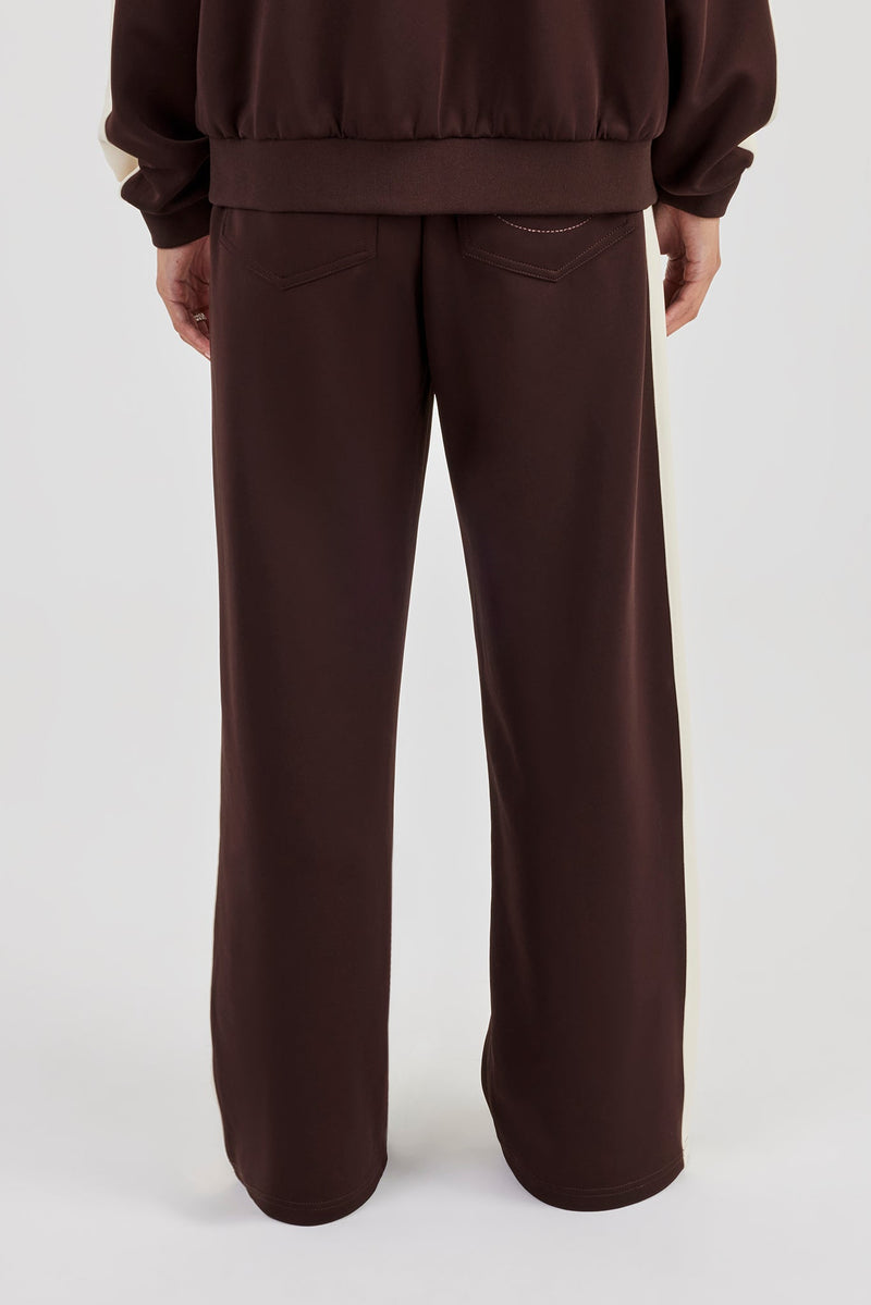 Single Taping Drawcord Track Pant - Chocolate