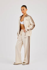 Taping Contrast Collar Tracksuit - Off White
