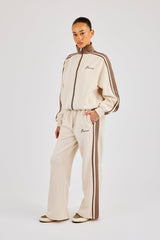 Taping Contrast Collar Tracksuit - Off White