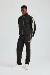 Rhinestone Embellished Tracksuit - Black