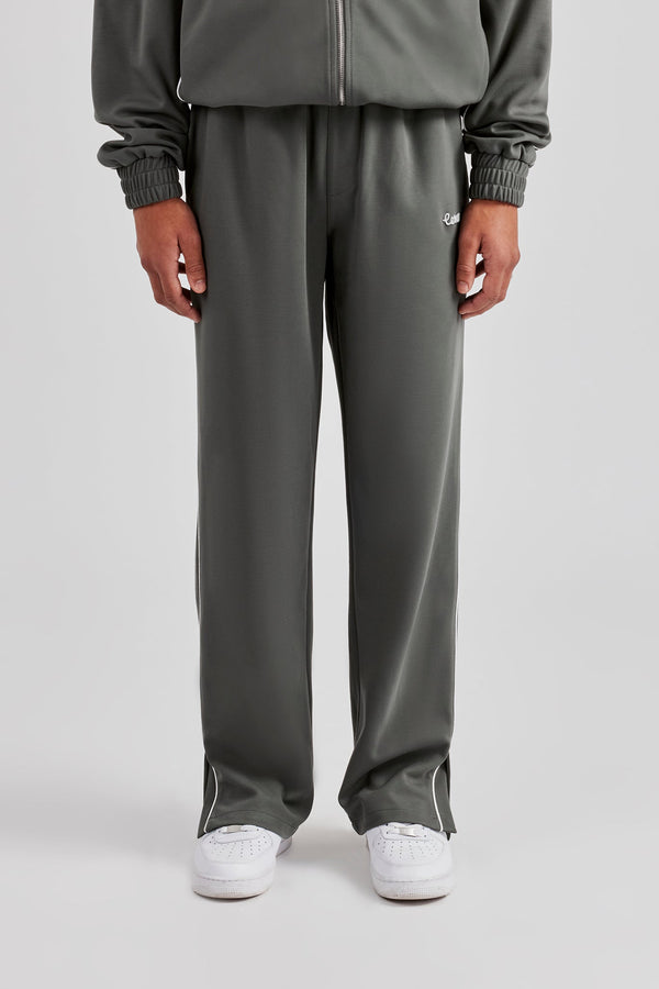 Piping Split Hem Trouser - Grey