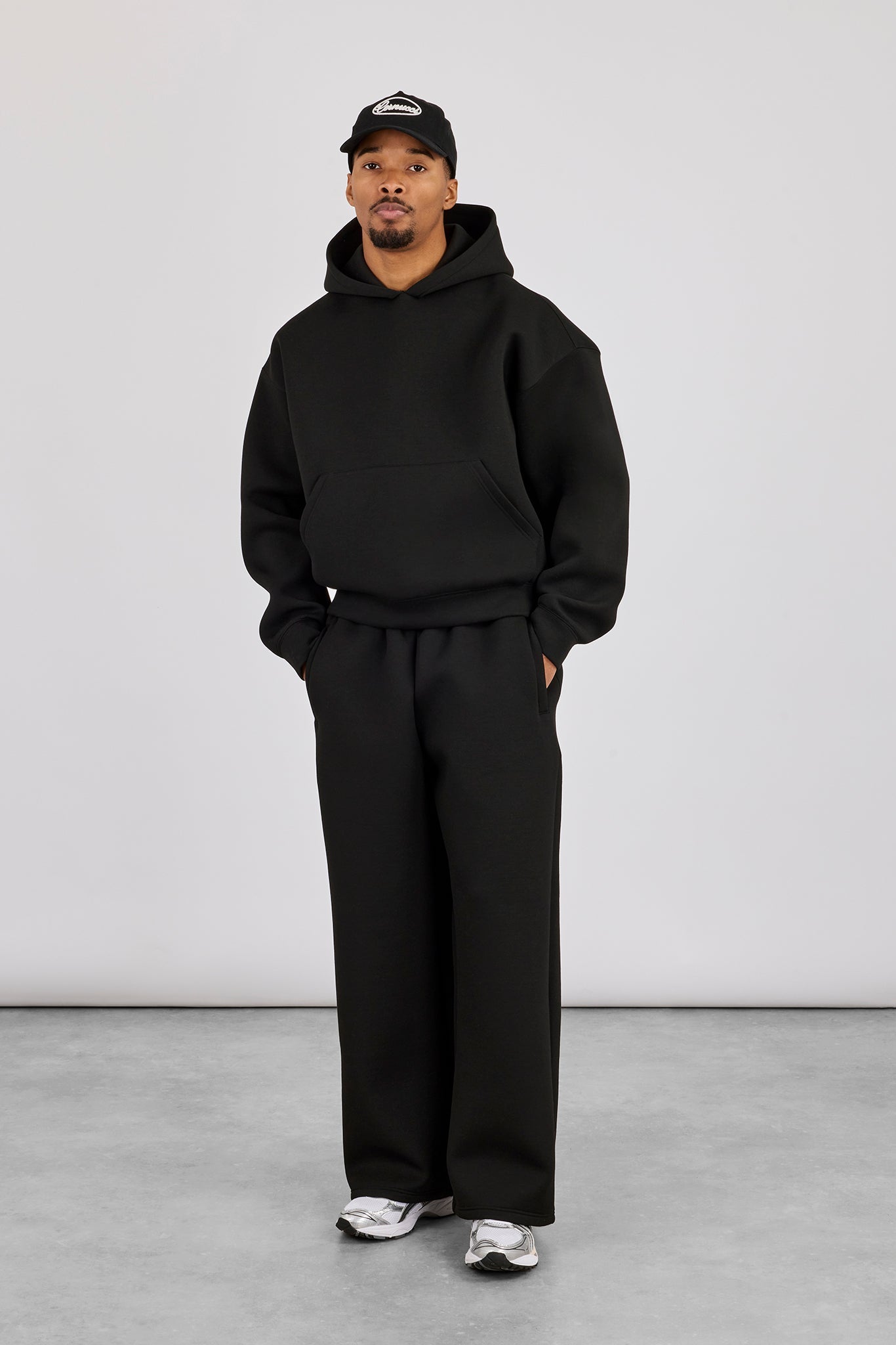 Scuba Boxy Hoodie & Baggy Fit Trouser - Black
