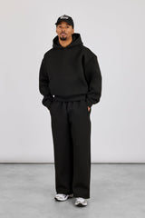 Scuba Boxy Hoodie & Baggy Fit Trouser - Black