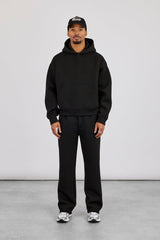 Scuba Boxy Hoodie & Relaxed Trouser - Black
