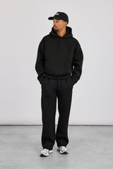 Scuba Boxy Hoodie & Relaxed Trouser - Black