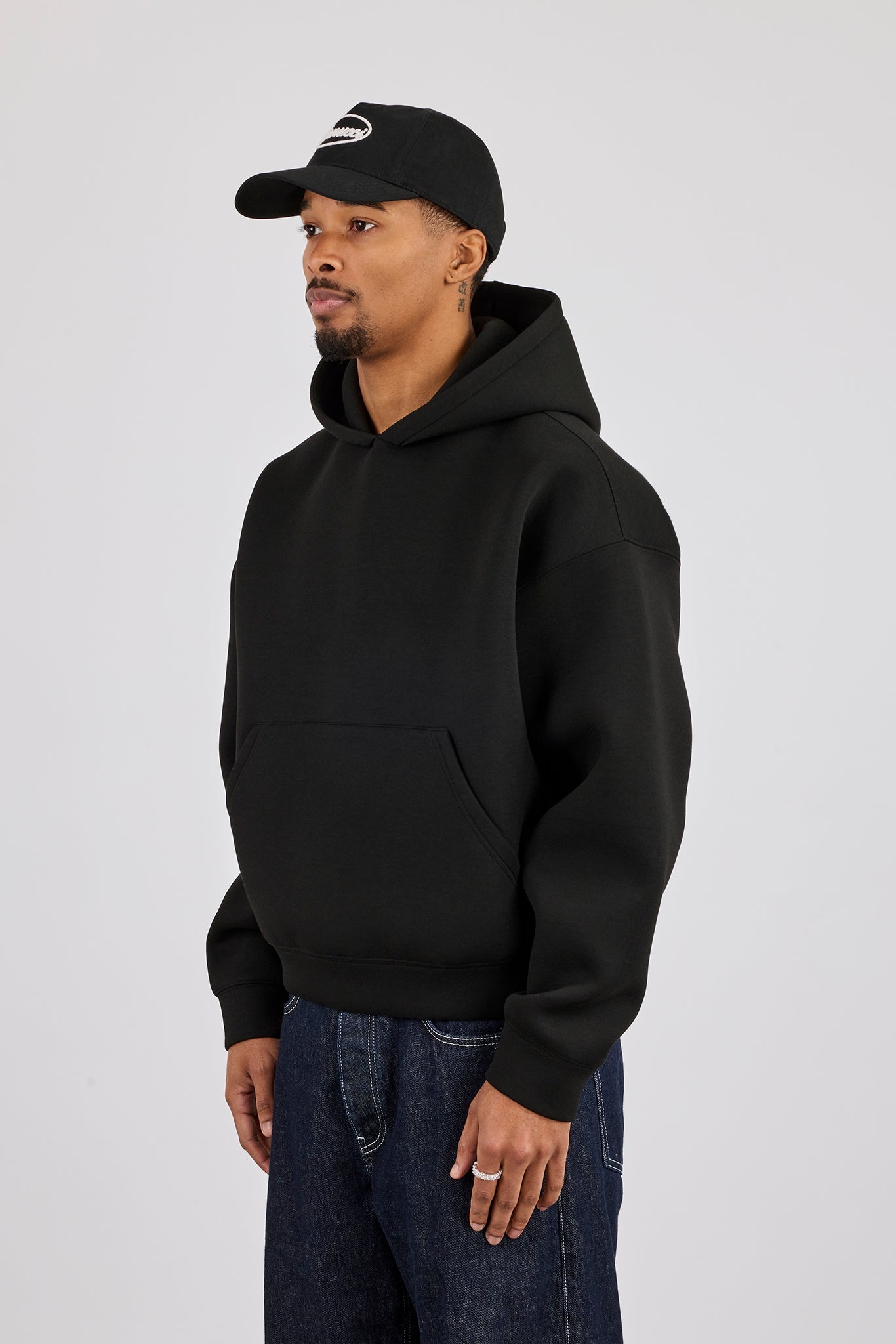 Scuba Boxy Hoodie  - Black