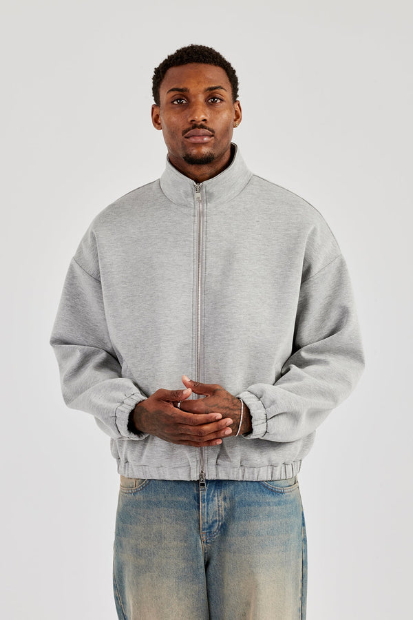 Scuba Funnel Neck Jacket - Grey