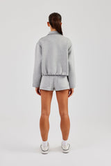 Womens Scuba Harrington Jacket & Short - Grey