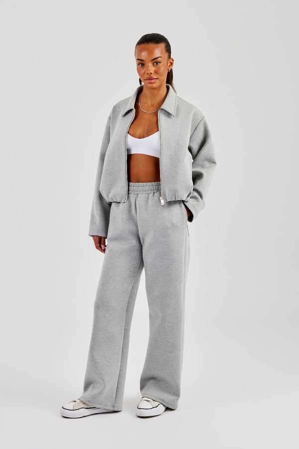 Womens Scuba Harrington Jacket & Jogger - Grey