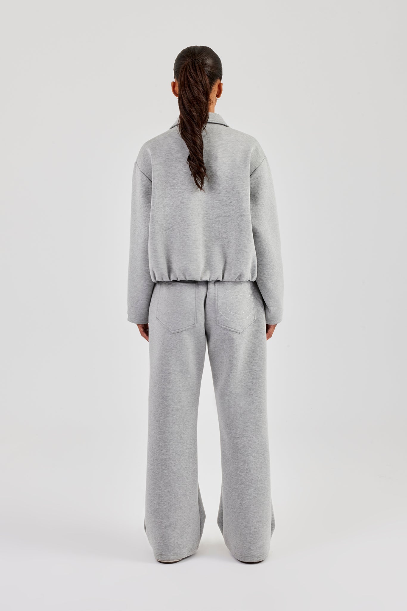 Womens Scuba Harrington Jacket & Jogger - Grey