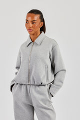 Womens Scuba Harrington Jacket - Grey