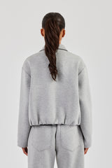 Womens Scuba Harrington Jacket - Grey