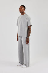 Scuba Oversized T-Shirt & Wide Leg Trouser - Grey