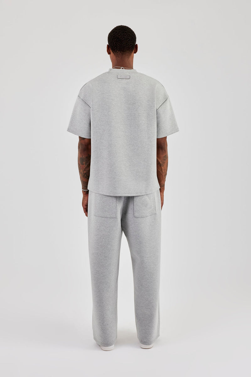 Scuba Oversized T-Shirt & Wide Leg Trouser - Grey