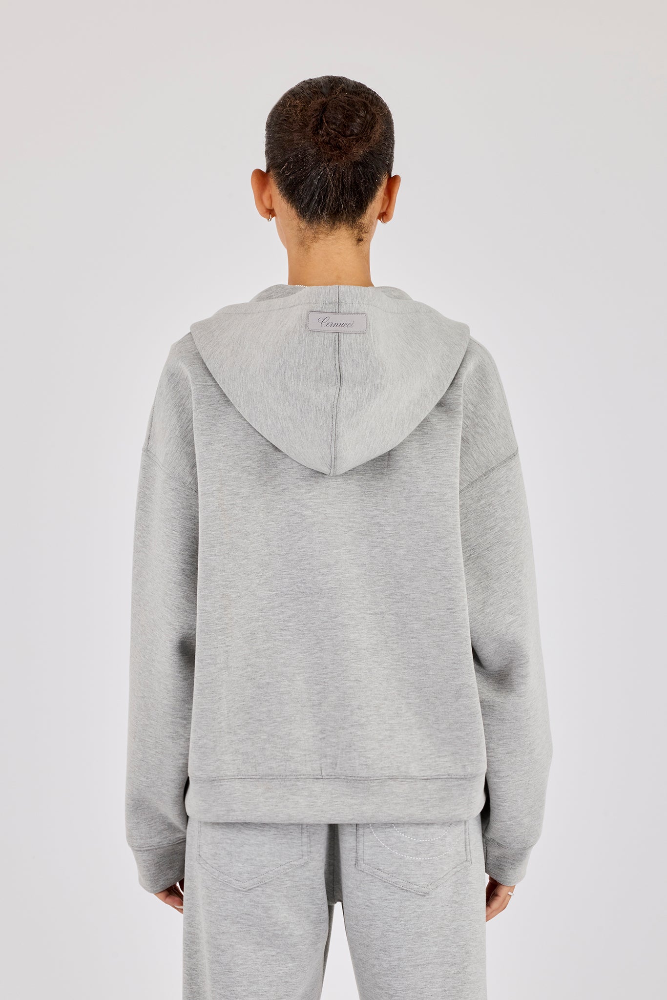 Scuba Zip Hoodie- Grey