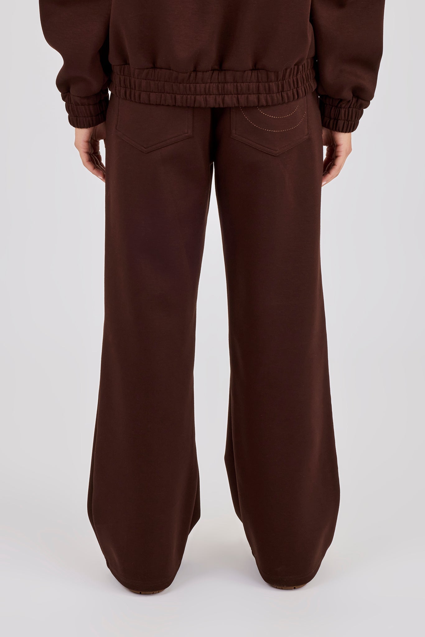 Scuba Wide Leg Jogger - Chocolate