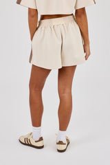 Embroidered Taping Short - Off White