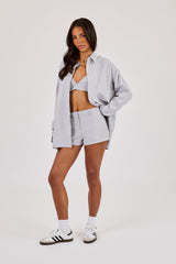 Check Print Short - Baby Blue
