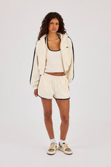 Towelling Runner Short - Off White