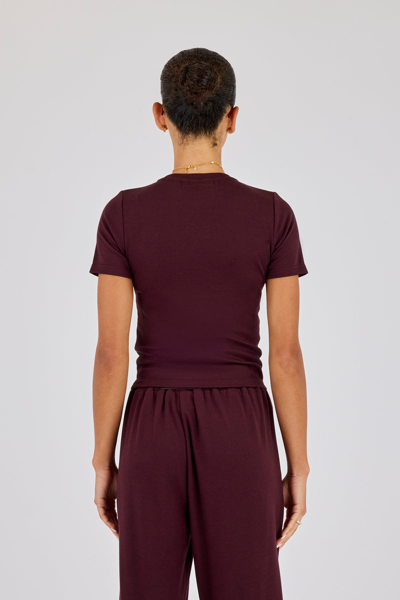 Soft Touch Short Sleeve T-Shirt - Burgundy
