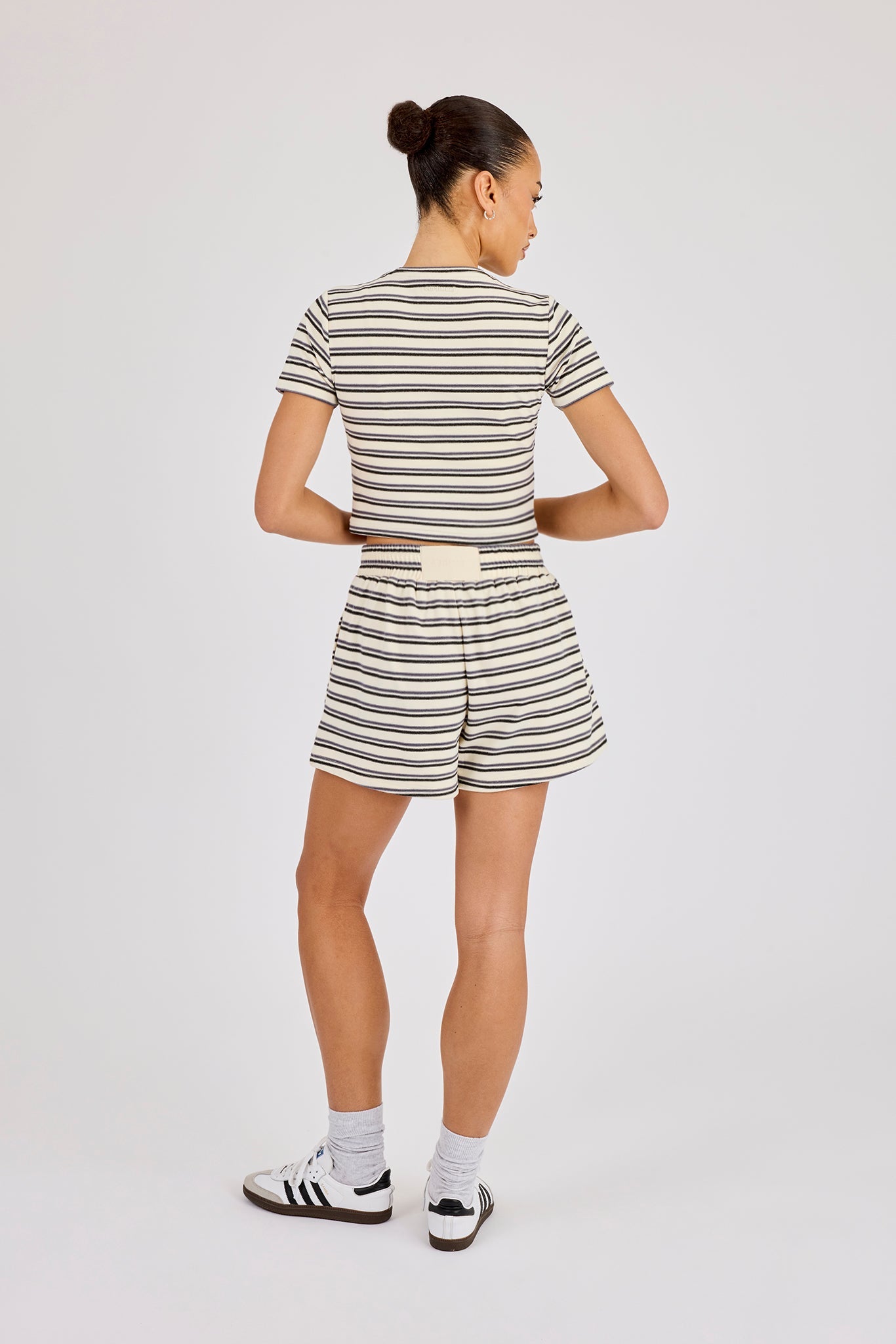 Soft Touch Double Stripe Short -  Blue
