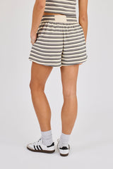 Soft Touch Double Stripe Short -  Blue