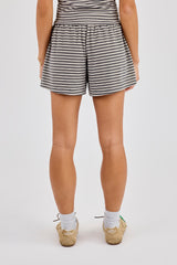Soft Touch Double Stripe Short - Grey