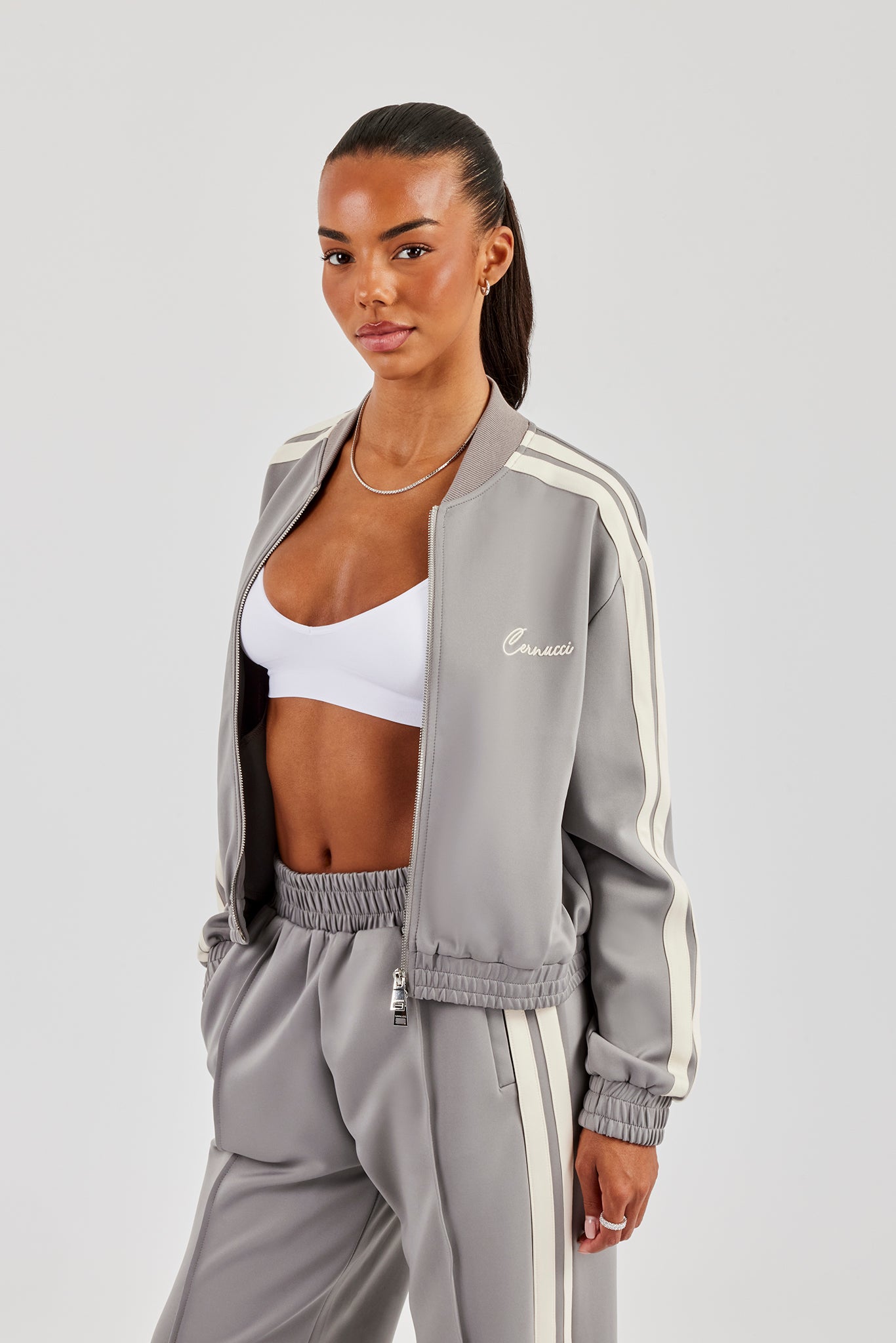 Taping Bomber Jacket - Grey