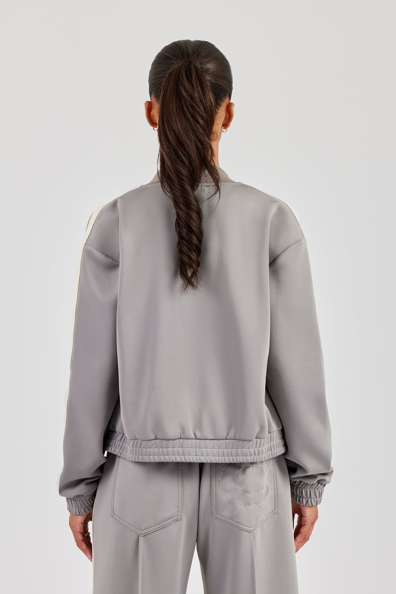 Taping Bomber Jacket - Grey