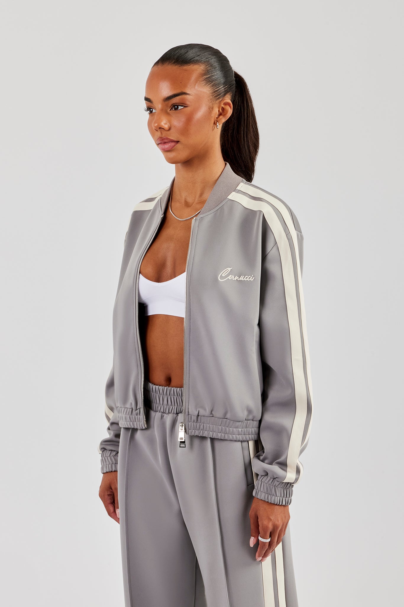 Taping Bomber Jacket - Grey