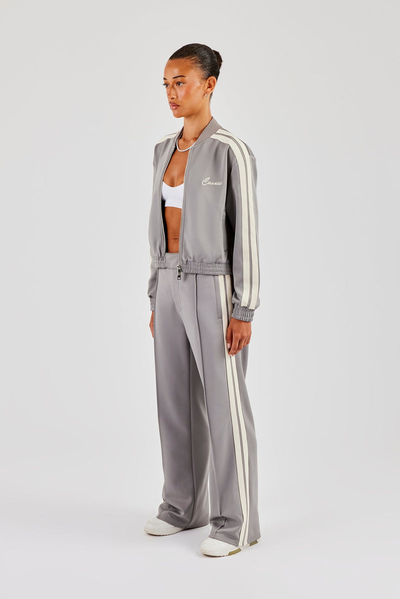 Taping Bomber Jacket & Tailored Trousers - Grey