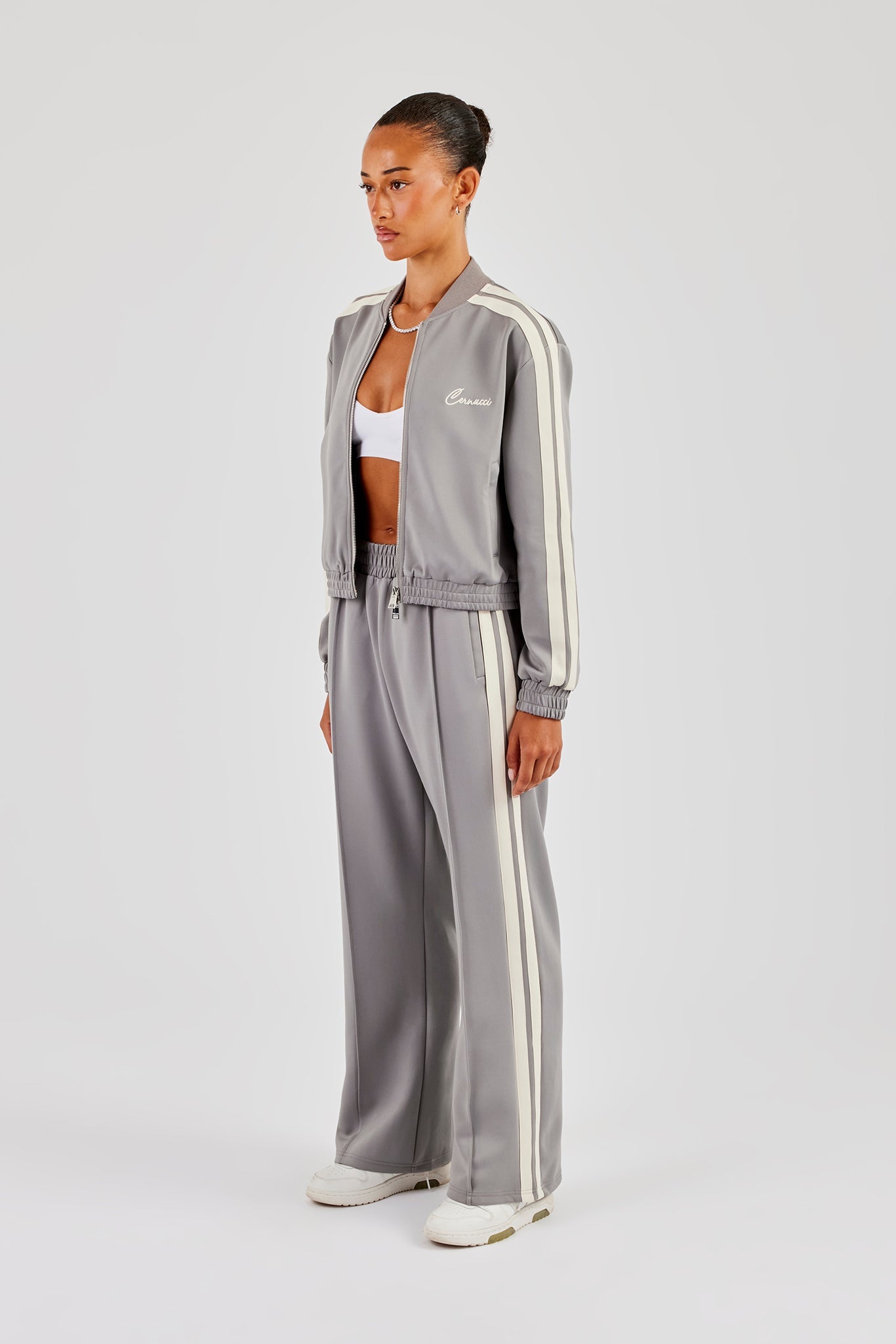 Taping Bomber Tracksuit - Grey