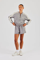 Taping Bomber Jacket & Taping Shorts - Grey